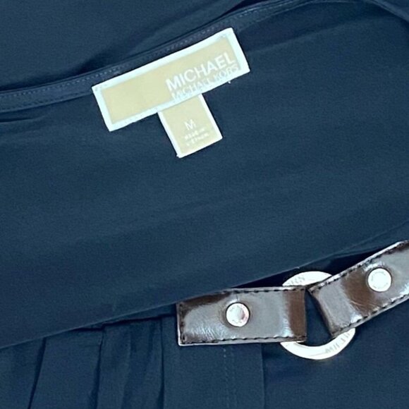 Michael Kors Women’s Black Contemporary Stretchy V-Neck Wrap Career Dress M/C42 - Picture 9 of 9